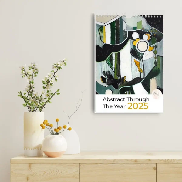 Kalender Abstrakte Kunst durch das Jahr 2025 Natur Inspiriert