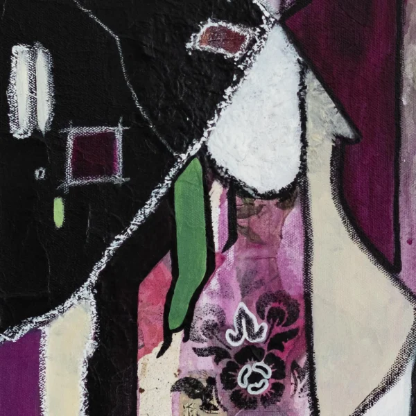 Detail Mixed Media Kunstwerk Rose Garden